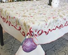 Новогодняя скатерть Vingi Ricami Agrifolio 140х240 гобелен - фото 1
